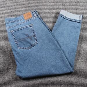 Denizen from Levi’s Jeans Womens 16 W33 L25 Blue Boyfriend Distressed Cuffed